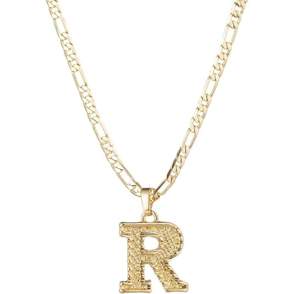 Adjustable Gothic 14k Gold Initial Pendant Necklace - Ideal Gift For Loved Ones